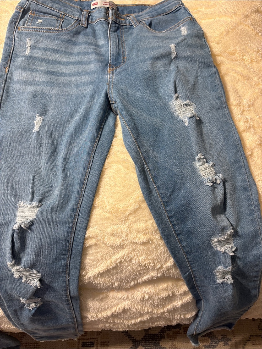 Levi's Light Blue Distressed Kids Jeans